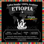 Pachet cu 1 kg de cafea boabe 100% Arabica de origine Etiopia marca RioTabak 